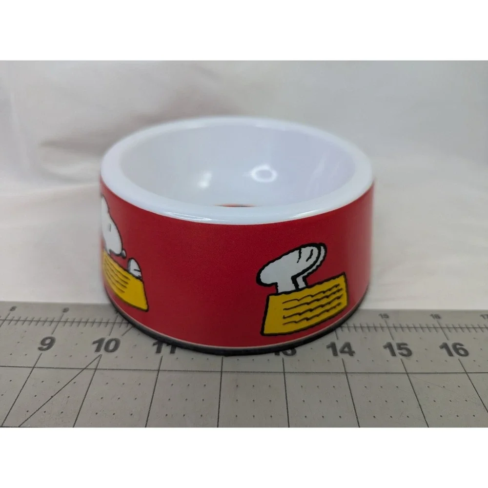 Trudeau Peanuts Snoopy Pet‎ Dish Red White